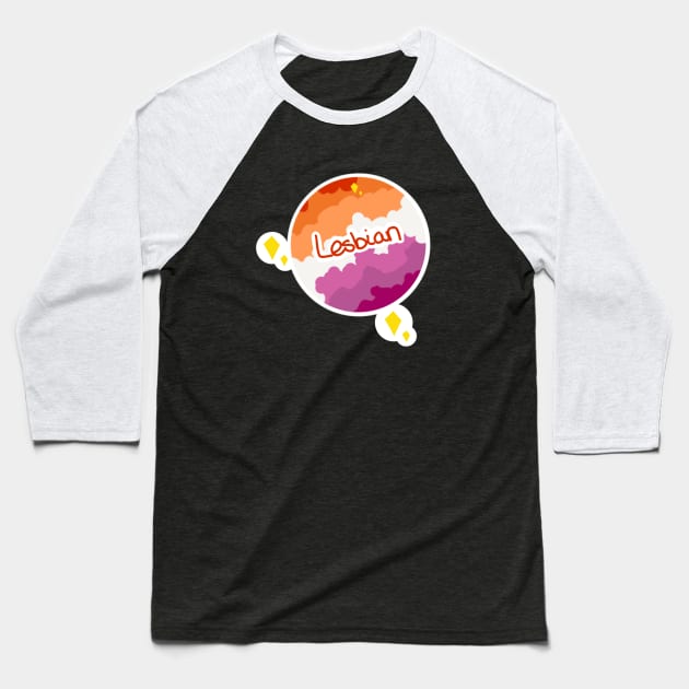 Pride Planet - Lesbian Baseball T-Shirt by hikav